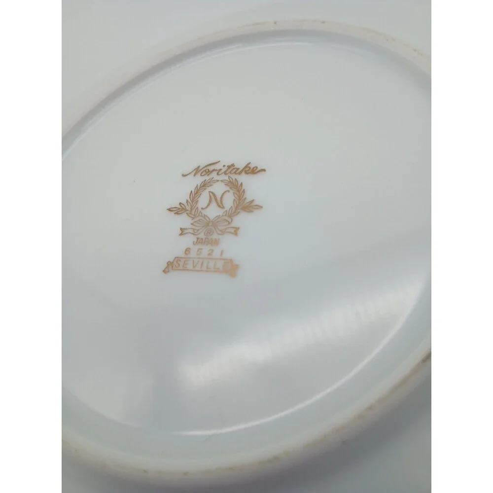 Noritake Seville Cocker Spaniel Appetizer Plate 6.5 In Gold Lattice Rim